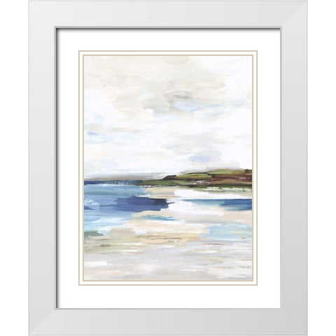 Distant Lands I White Modern Wood Framed Art Print with Double Matting by Reeves, Tom