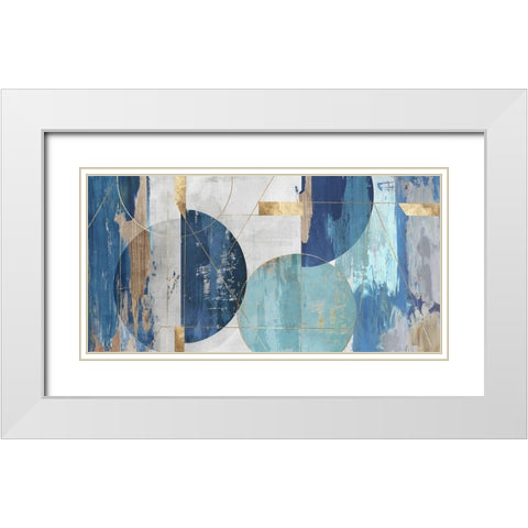 Floating Forms White Modern Wood Framed Art Print with Double Matting by Reeves, Tom