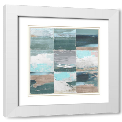 Rustic Mosaic White Modern Wood Framed Art Print with Double Matting by Reeves, Tom