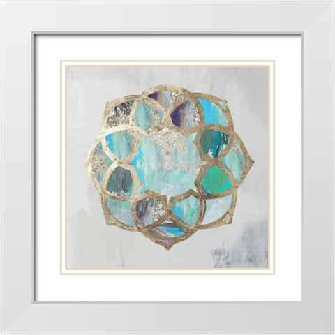 Artefact II White Modern Wood Framed Art Print with Double Matting by Reeves, Tom