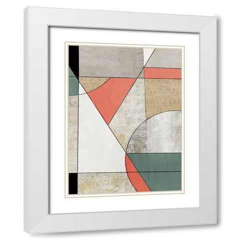 Folding Together I White Modern Wood Framed Art Print with Double Matting by Reeves, Tom