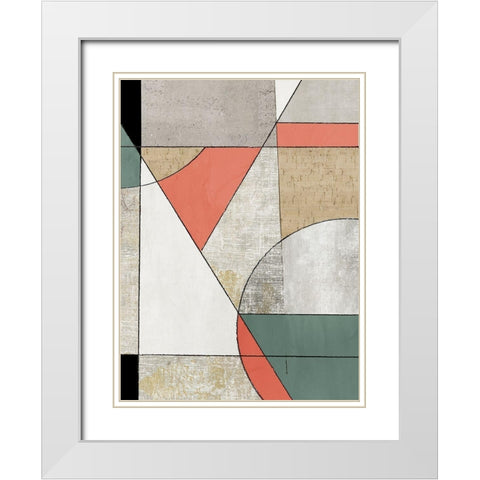 Folding Together I White Modern Wood Framed Art Print with Double Matting by Reeves, Tom