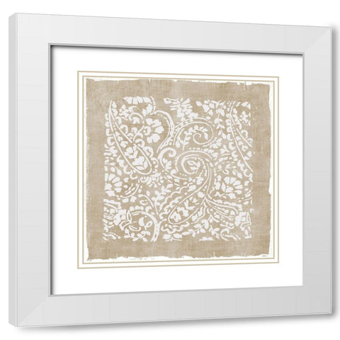 Venetian Lace I White Modern Wood Framed Art Print with Double Matting by Reeves, Tom