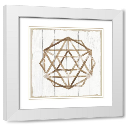 Amulet I White Modern Wood Framed Art Print with Double Matting by Reeves, Tom