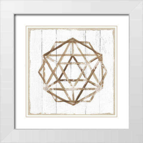 Amulet I White Modern Wood Framed Art Print with Double Matting by Reeves, Tom