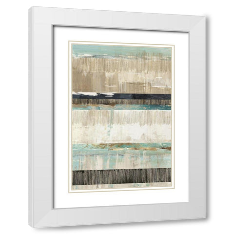 Celadon Dreams I  White Modern Wood Framed Art Print with Double Matting by Reeves, Tom