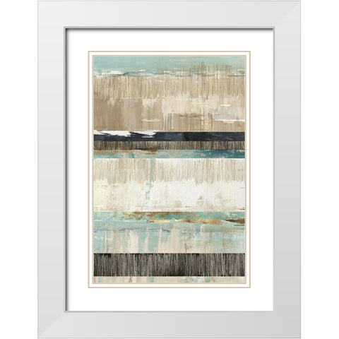 Celadon Dreams I  White Modern Wood Framed Art Print with Double Matting by Reeves, Tom