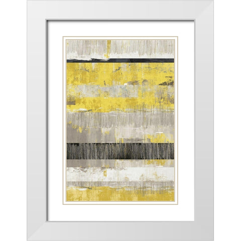 Celadon Dreams I Yellow Version White Modern Wood Framed Art Print with Double Matting by Reeves, Tom