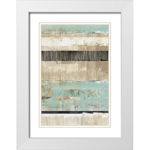 Celadon Dreams II White Modern Wood Framed Art Print with Double Matting by Reeves, Tom