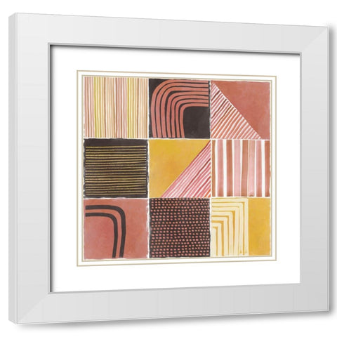 Playful  White Modern Wood Framed Art Print with Double Matting by Reeves, Tom