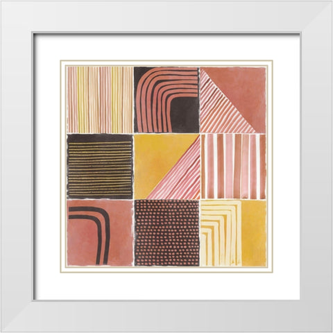Playful  White Modern Wood Framed Art Print with Double Matting by Reeves, Tom