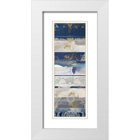 Indigo Concepts I  White Modern Wood Framed Art Print with Double Matting by Reeves, Tom