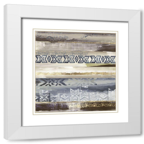 Old Textile II White Modern Wood Framed Art Print with Double Matting by Reeves, Tom