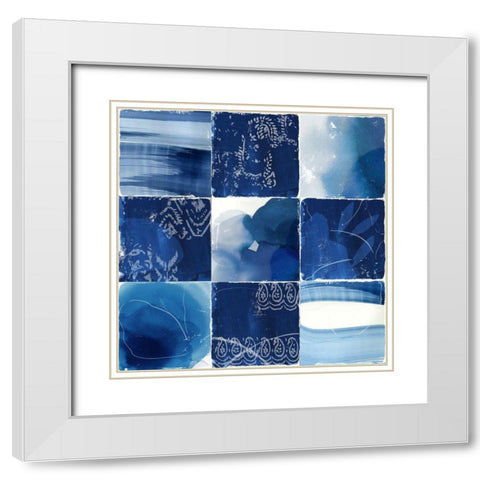 Striking Indigo  White Modern Wood Framed Art Print with Double Matting by Reeves, Tom