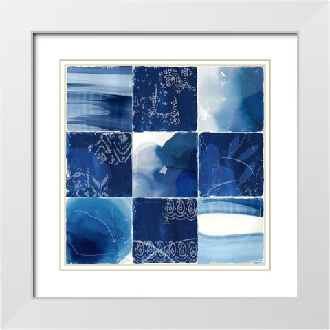 Striking Indigo  White Modern Wood Framed Art Print with Double Matting by Reeves, Tom