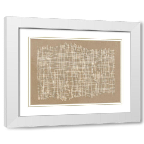 Basket Weave  White Modern Wood Framed Art Print with Double Matting by Reeves, Tom