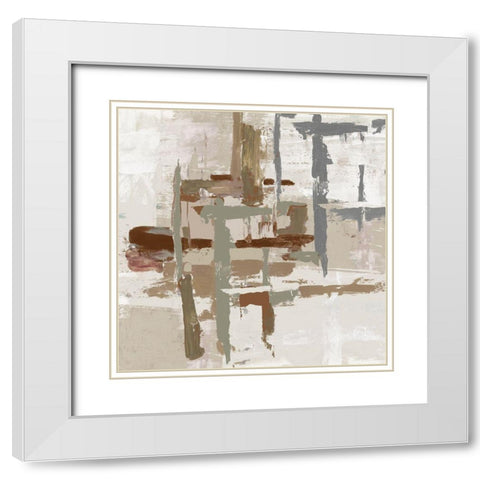 Modern Weave II White Modern Wood Framed Art Print with Double Matting by Reeves, Tom