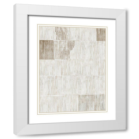Bamboo Passing II White Modern Wood Framed Art Print with Double Matting by Reeves, Tom