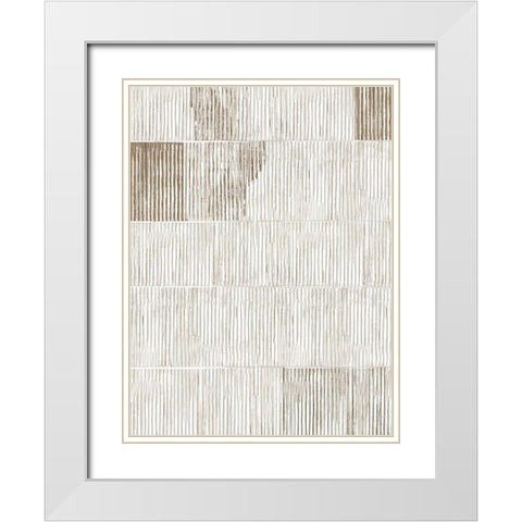 Bamboo Passing II White Modern Wood Framed Art Print with Double Matting by Reeves, Tom