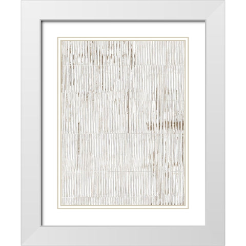 Bamboo Passing III White Modern Wood Framed Art Print with Double Matting by Reeves, Tom