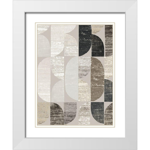 Shape and Form I  White Modern Wood Framed Art Print with Double Matting by Reeves, Tom