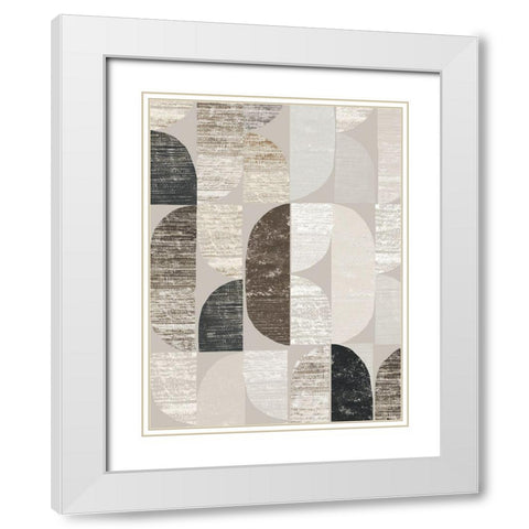 Shape and Form II White Modern Wood Framed Art Print with Double Matting by Reeves, Tom