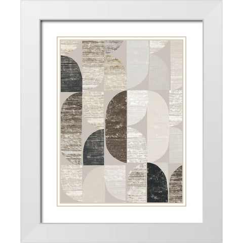 Shape and Form II White Modern Wood Framed Art Print with Double Matting by Reeves, Tom
