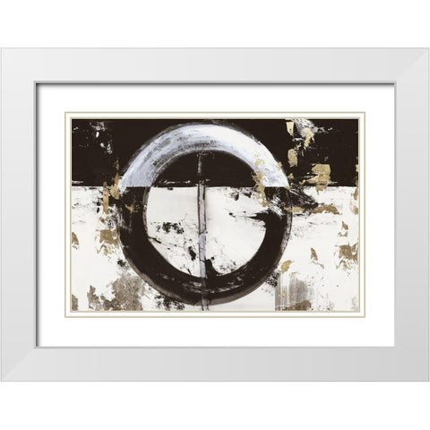 Evoke I  White Modern Wood Framed Art Print with Double Matting by Reeves, Tom