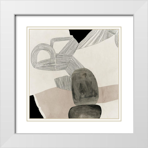 Entangled II  White Modern Wood Framed Art Print with Double Matting by Reeves, Tom
