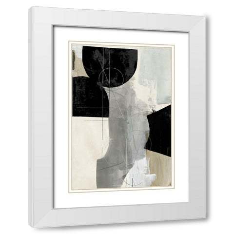 Jet Black II White Modern Wood Framed Art Print with Double Matting by Reeves, Tom