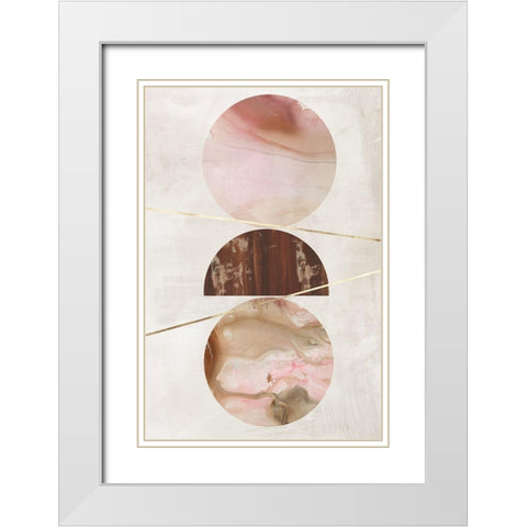 Balance of Blush II  White Modern Wood Framed Art Print with Double Matting by Reeves, Tom