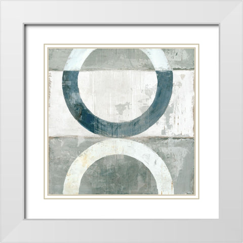 Pewter Plate II White Modern Wood Framed Art Print with Double Matting by Reeves, Tom