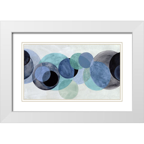Dreamy Blues White Modern Wood Framed Art Print with Double Matting by Reeves, Tom