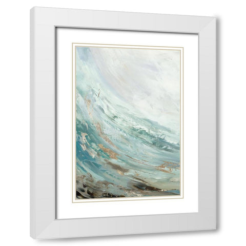 Rhythmic Waters I White Modern Wood Framed Art Print with Double Matting by Reeves, Tom