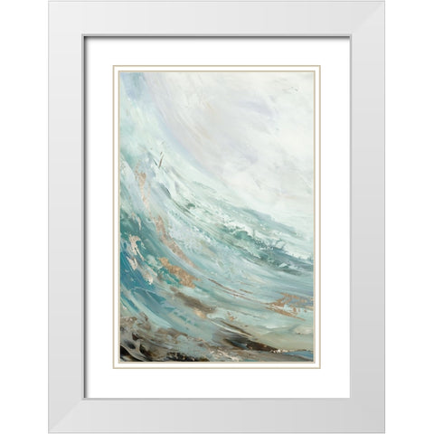 Rhythmic Waters I White Modern Wood Framed Art Print with Double Matting by Reeves, Tom