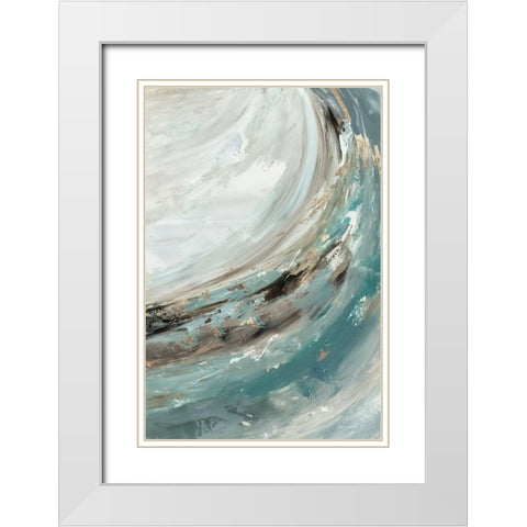Rhythmic Waters III White Modern Wood Framed Art Print with Double Matting by Reeves, Tom