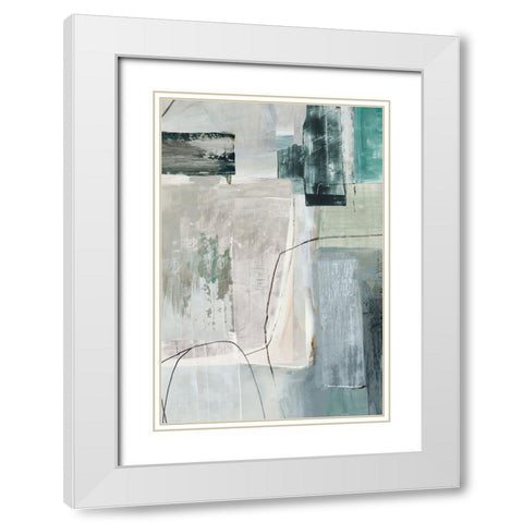 Metamorphosis Blue II White Modern Wood Framed Art Print with Double Matting by Reeves, Tom