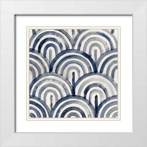 Electric Dreams I White Modern Wood Framed Art Print with Double Matting by Reeves, Tom