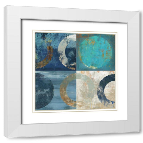 Accordance II White Modern Wood Framed Art Print with Double Matting by Reeves, Tom