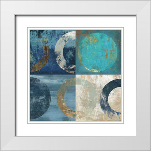 Accordance II White Modern Wood Framed Art Print with Double Matting by Reeves, Tom