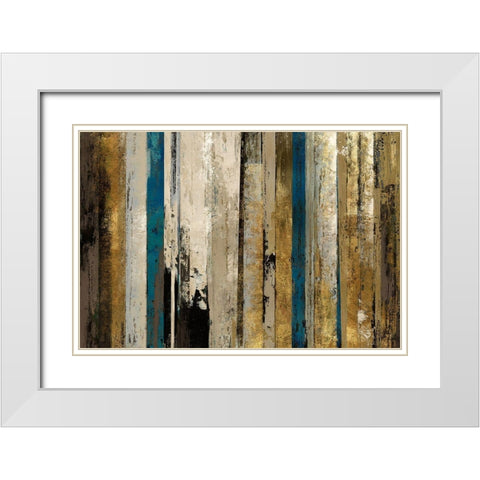 Gold Forest White Modern Wood Framed Art Print with Double Matting by Reeves, Tom