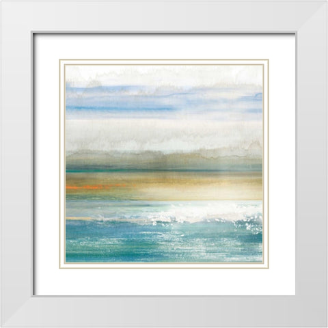 Dawning I White Modern Wood Framed Art Print with Double Matting by Reeves, Tom