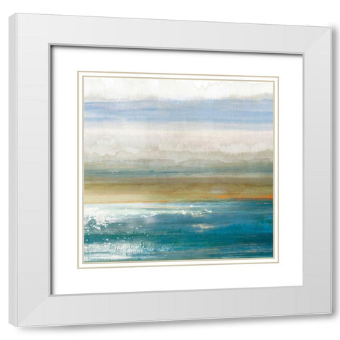 Dawning II White Modern Wood Framed Art Print with Double Matting by Reeves, Tom