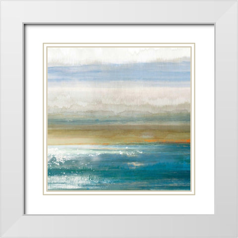 Dawning II White Modern Wood Framed Art Print with Double Matting by Reeves, Tom
