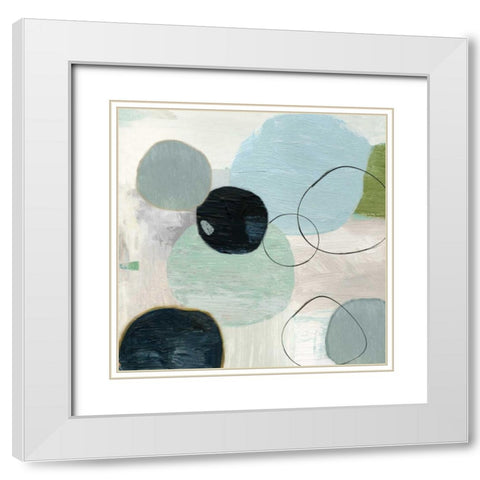Soft Circle I White Modern Wood Framed Art Print with Double Matting by Reeves, Tom