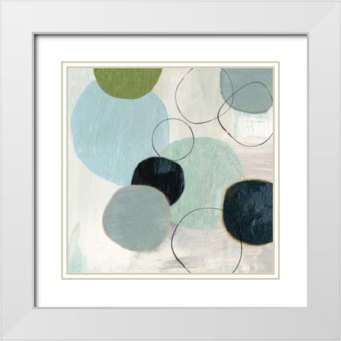 Soft Circle II White Modern Wood Framed Art Print with Double Matting by Reeves, Tom