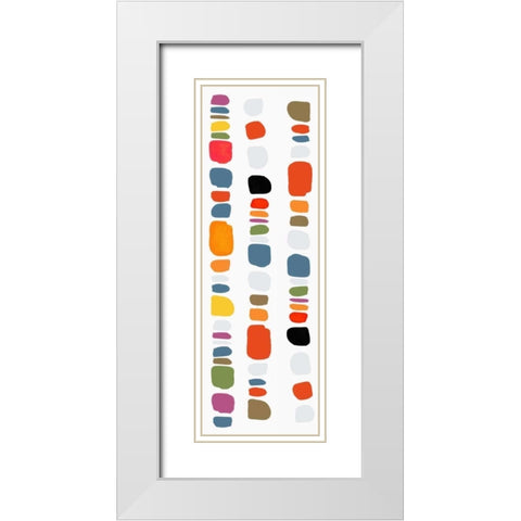 Pebble I White Modern Wood Framed Art Print with Double Matting by Reeves, Tom