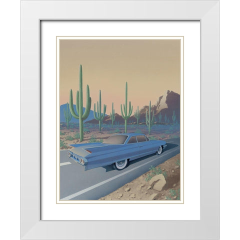 Saguaro National Park White Modern Wood Framed Art Print with Double Matting by Courtney, Richard