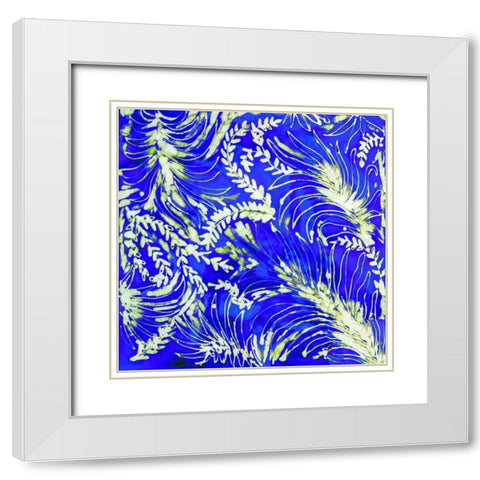 Palm Patterns I White Modern Wood Framed Art Print with Double Matting by Gandhi, Ritika
