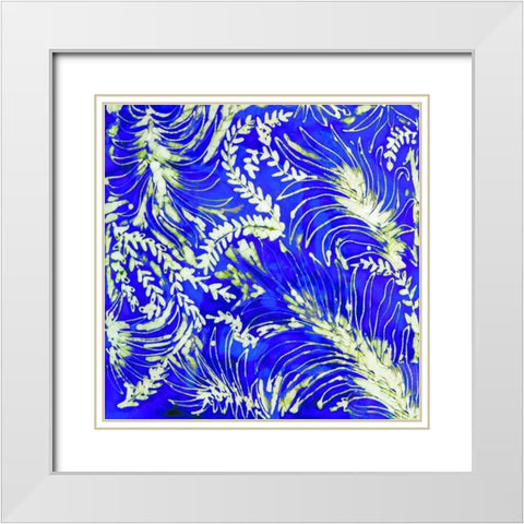 Palm Patterns I White Modern Wood Framed Art Print with Double Matting by Gandhi, Ritika